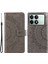 Xiaomi Redmi Için K70E 5g Case Pu Deri+Tpu Mandala Çiçek Bilek Strap-Grey ile Baskılı Kapak (Yurt Dışından) 1