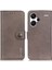 Xiaomi Için Redmi Note 13 Pro+ Cep Telefon Kılıfları Cowhide Doku Stand Cüzdan Kapak-Khaki (Yurt Dışından) 1