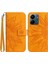 Xiaomi Redmi Için 13C 4g/poco C65 4g Case Cilt Touch Deri Folyo Flip Kapak Bilek Strap-Sarı (Yurt Dışından) 1