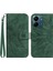 Xiaomi Redmi 13C 4g/poco C65 4g Case Cilt Touch Deri Folio Flip Kapak Bilek Strap-Dark Yeşil (Yurt Dışından) 1