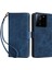Xiaomi 13T/13T Pro/redmi K60 Ultra Pu Deri Stand Kapağı Rfıd Engelleme Cüzdanı Kabuk Anti-Çizgi Anti Telefon Kılıfı Kayış Mavisi (Yurt Dışından) 1
