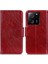 Xiaomi Için Redmi K60 ULTRA/13T/13T Pro Nappa Dokusu Split Deri+Tpu Telefon Kapak-Kırmızı (Yurt Dışından) 1