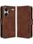 Xiaomi Redmi Için Note 13 Pro+ Çizgiye Dönüş Anti-Cratch Telefon Kabuğu Deri Kılıf Cüzdan Stand Telefon Kapak-Kahverengi (Yurt Dışından) 1