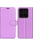 Xiaomi 14 Pro Case Için Litchi Doku Dikkat Anti-Çizelge Cüzdan Deri Deri Kapak Morası (Yurt Dışından) 1