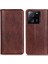 Xiaomi 13T/13T Pro/redmi K60 Ultra Kasa Cüzdan Bölünmüş Deri Telefon Kapağı Litchi Doku Standı Kabuk-Kahverengi (Yurt Dışından) 1