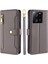 Xiaomi Redmi K60 ULTRA/13T/13T Pro Case Deri Fermuar Cüzdanı Stand Telefon Kapağı Uzun ve Kısa Kayış Grey (Yurt Dışından) 1