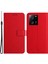 Xiaomi 13T/13T Pro/redmi K60 Ultra Case Pu Deri Rhombus Desen Stand Akıllı Telefon Kapak-Kırmızı (Yurt Dışından) 1