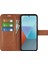 Xiaomi Redmi Için Note 13 Pro 5g Kasa Buzağı Dokusu Pu Deri Telefon Stand Kapak Işığı Kahverengi (Yurt Dışından) 2
