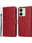 Xiaomi Redmi Için 13C 4g Kasa Şok Geçirmez Pu Deri Telefon Kapağı Buzağı Dokusu Telefon Kabuğu-Kırmızısı (Yurt Dışından) 1
