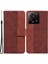 Xiaomi Için Redmi K60 ULTRA/13T/13T Pro Case Pu Deri Cüzdan Stand Telefon Kapak-Kahverengi (Yurt Dışından) 1