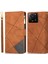 Xiaomi 13T/13T Pro/redmi K60 Ultra Case Hatlar Için Baskılı Fermuar Cep Kapağı-Kahverengi (Yurt Dışından) 1