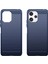Xiaomi Redmi 12 5g (Global)/poco M6 Pro 5g Karbon Fiber Doku Doku Telefon Kılıfı Yumuşak Tpu Fırçalanmış Geri Kapak Mavisi (Yurt Dışından) 2