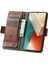 Xiaomi Redmi Için Note 13 Pro 4g/5g Deri Telefon Kılıfı Rfıd Engelleme Cüzdan-Dark Brown (Yurt Dışından) 2