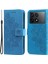 Xiaomi Redmi Için K70E 5g Kasa Kapak Çiçek Pu Deri Bilek Telefon Kabuk Mavisi (Yurt Dışından) 1