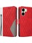 Xiaomi Redmi Için 13C 4g/poco C65 4g Kasa Baskılı Telefon Deri Cüzdan Koruyucu Kapak-Kırmızı (Yurt Dışından) 1