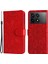 Xiaomi Için Redmi K70 Pro 5G/K70 5g Kasa Stand Baskılı Pu Deri Telefon Kapağı Cüzdan-Kırmızı (Yurt Dışından) 1