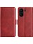 Xiaomi Redmi Için 13C 4g/poco C65 4g Kasa Manyetik Buzağı Doku Cüzdan Stand Telefon Kapak-Kırmızı (Yurt Dışından) 1
