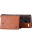 Xiaomi Redmi Için Note 13 Pro+ Kickstand Deri Kaplamalı Tpu Telefon Kapağı Kart Tutucu Light Brown (Yurt Dışından) 2
