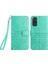 Xiaomi Için Redmi Note 11S 4g Stand Cüzdan Telefon Kapağı Geometrik Baskılı Mikrofiber Deri Kılıf Yeşil (Yurt Dışından) 1