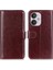 Xiaomi Redmi Için 13C 4g/poco C65 4g Case Anti-Sracratch Çılgın At Dokusu Stand Telefon Kapak-Kahverengi (Yurt Dışından) 1
