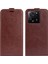 Xiaomi 13T/13T Pro/redmi K60 Ultra Dikey Flip Kart Tutucu Telefon Kabuğu Çılgın At Doku Kapağı Deri Kılıf Kişisi (Yurt Dışından) 1