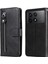 Xiaomi Redmi Için K70E 5g Manyetik Kılıf Pu Deri Fermuar Cep Telefon Cüzdan Kapak Black (Yurt Dışından) 1