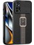 Xiaomi Poco X4 Pro 5g Kılıfı Elektraplama Izleme Deseni Deri Kaplamalı Tpu+Akrilik Kapak Black (Yurt Dışından) 1