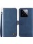 Xiaomi 14 Pro Case Için Baskılı Cilt Touch Telefon Kapağı Pu Deri Stand Cüzdan-Mavi (Yurt Dışından) 1