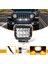 Off Road Motosiklet 45W 12 LED 10CM Beyaz Turuncu Çakarlı Kare Sis Farı Çalışma Lambası 1 Adet 1