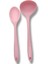 2'li Silikon Set 1 Adet Kepçe 1 Adet Silikon Kaşık(27.5cm) 1