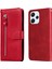 Xiaomi Redmi Için 12 4g Buzağı Dokusu Telefon Kılıfı Karaket Önleme Anayacı Zıpper Cep Cülü Katılık Stand Telefon Kapağı-Kırmızı (Yurt Dışından) 1