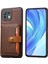 Pu Deri Kaplamalı Tpu Kılıfı [kart Yuvaları] [kickstand] Xiaomi Mi 11 Lite 4g/5g/11 Lite 5g Ne-Brown (Yurt Dışından) 1