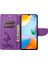Xiaomi Redmi Için 10C Pu Deri Kelebek Çiçeği Baskılı Kılıf Stand Cüzdan Koruyucu Telefon Kapağı Strap-Purple ile (Yurt Dışından) 2