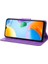 Xiaomi Redmi Için 10C Pu Deri Kelebek Çiçeği Baskılı Kılıf Stand Cüzdan Koruyucu Telefon Kapağı Strap-Purple ile (Yurt Dışından) 3