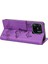 Xiaomi Redmi Için 10C Pu Deri Kelebek Çiçeği Baskılı Kılıf Stand Cüzdan Koruyucu Telefon Kapağı Strap-Purple ile (Yurt Dışından) 4