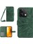 Xiaomi Için Redmi Note 13 4g Manyetik Telefon Kılıfı Ayçiçeği Deri Deri Kapak-Dark Yeşil (Yurt Dışından) 1