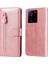 Xiaomi Için Redmi K60 ULTRA/13T/13T Pro Vaka Şok Geçirmez Kabuk Fermuarı Cep Cüzdan Stand Telefon Kapak Pembe (Yurt Dışından) 1