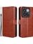 Xiaomi 14 Pro Case Cüzdanı Pu Deri Çılgın At Doku Telefon Kapak-Kahverengi (Yurt Dışından) 1