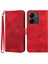 Xiaomi Redmi Için 13C 4g/poco C65 4g Case Cüzdan Fil Kafa Deseni Folio Telefon Kapak-Kırmızı (Yurt Dışından) 1