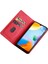 Xiaomi Redmi Için 13C 4g/poco C65 4g Case Cilt Touch Hissed Hisset Pu Deri Telefon Kapağı Kart Yuvaları-Kırmızı (Yurt Dışından) 2