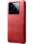 Xiaomi 14 Pro Slim Fit Pu Deri + Pc Buzağı Doku Kılıfı Koruyucu Telefon Kapak-Kırmızı (Yurt Dışından) 2