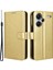 Xiaomi Için Redmi Note 13 Pro+ Cep Telefonu Kabuğu Çılgın At Dokusu Kapak Telefon Kılıfı Cüzdan-Gold (Yurt Dışından) 1