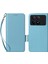 Xiaomi Redmi Için K70E 5g/poco X6 Pro 5g Deri Kılıf Strap Cüzdanlı Telefon Kapak Baby Blue (Yurt Dışından) 1