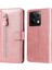 Xiaomi Redmi Için Note 13 Pro 5g Durek Deri Telefon Kapağı Fermuar Cüzdan Stand Pinki (Yurt Dışından) 1