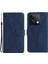 Xiaomi Için Redmi Note 13 4g Manyetik Telefon Kılıfı Ekleme Çizgileri Baskılı Kapak Mavisi (Yurt Dışından) 1