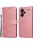 Xiaomi Için Redmi Note 13 Pro+ 5g Deri Kılıf Stand Kapak Kart Tutucu Strap-Pink ile (Yurt Dışından) 1