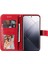Xiaomi 14 Pro Kasası Koruyucu Cürücü Telefon Kasası Pu Deri Flıp Kapalı Kırmızı (Yurt Dışından) 2