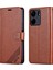 Xiaomi Redmi Için 13C 4g/poco C65 4g Deri Kılıf Anti-Damla Cüzdan Kapak Kahverengi (Yurt Dışından) 1