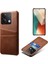 Xiaomi Için Redmi Note 13 5g Kasa Çift Kart Yuvaları Şok Geçirmez Kılıf Pu+Pc Ince Telefon Vaka-Kahverengi (Yurt Dışından) 1