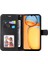 Xiaomi Redmi Için 13C 4g/poco C65 4g Telefon Kılıfı Pu Pu Deri Üç Renkli Ekleme Flip Cover-Black (Yurt Dışından) 2